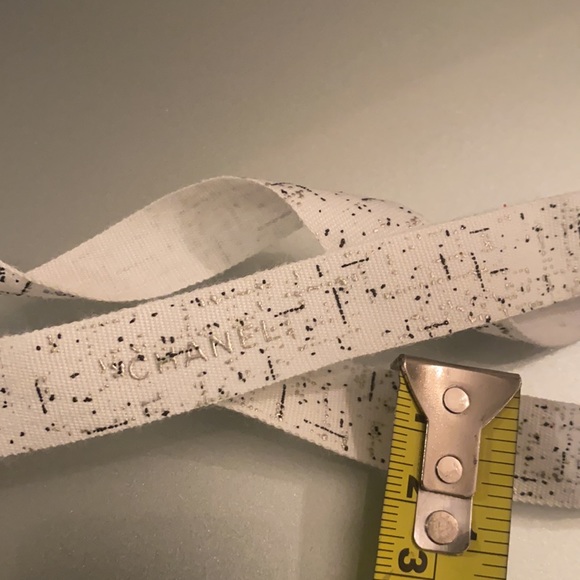 CHANEL 💯%auth- 6ft of logo ribbon in tweet print - Picture 7 of 8